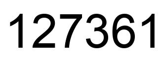 Número 127361 imagen negro