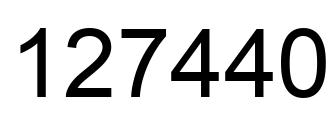 Number 127440 black image