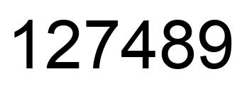 Número 127489 imagen negro