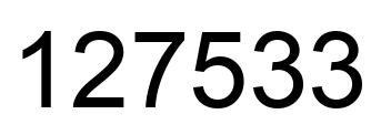 Número 127533 imagen negro