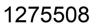 Number 1275508 black image