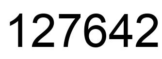 Número 127642 imagen negro