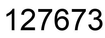 Número 127673 imagen negro