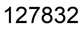 Number 127832 black image