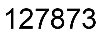 Number 127873 black image