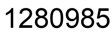 Number 1280985 black image