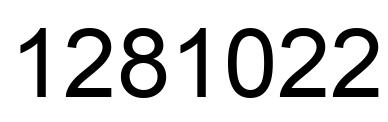 Number 1281022 black image