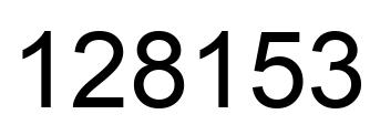 Number 128153 black image
