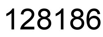 Number 128186 black image