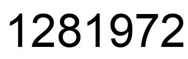 Number 1281972 black image