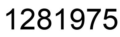 Number 1281975 black image