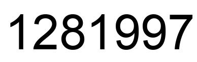 Número 1281997 imagen negro