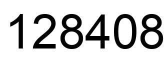 Number 128408 black image