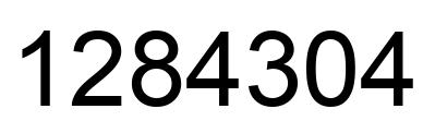 Number 1284304 black image