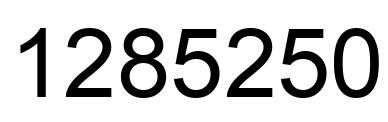 Number 1285250 black image