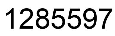 Number 1285597 black image
