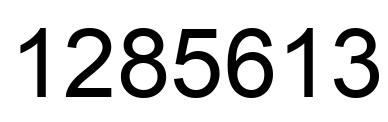 Number 1285613 black image