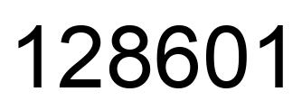 Número 128601 imagen negro