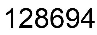 Número 128694 imagen negro