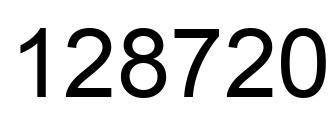 Number 128720 black image