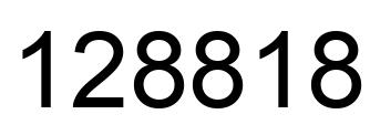 Number 128818 black image