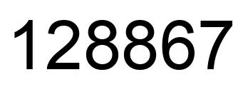 Number 128867 black image