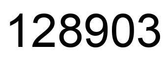 Number 128903 black image