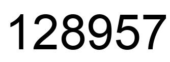 Número 128957 imagen negro