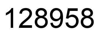 Número 128958 imagen negro