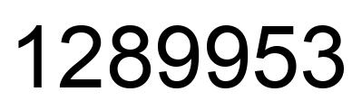 Number 1289953 black image