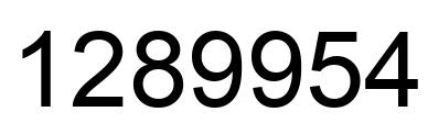 Number 1289954 black image