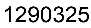 Number 1290325 black image