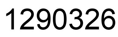 Number 1290326 black image