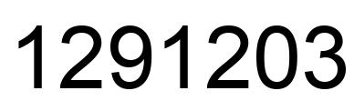 Number 1291203 black image