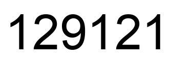 Number 129121 black image