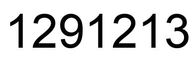 Number 1291213 black image