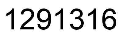Number 1291316 black image