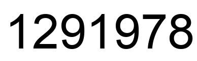 Number 1291978 black image