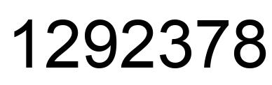 Number 1292378 black image