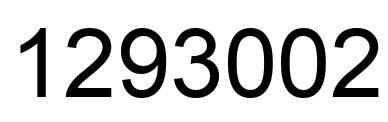Number 1293002 black image