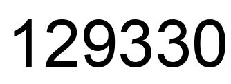 Number 129330 black image
