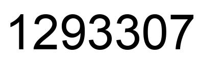 Number 1293307 black image