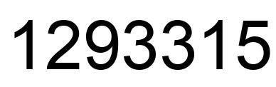 Number 1293315 black image