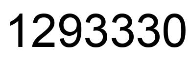 Number 1293330 black image