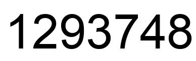 Number 1293748 black image