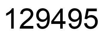 Number 129495 black image
