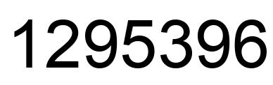 Number 1295396 black image
