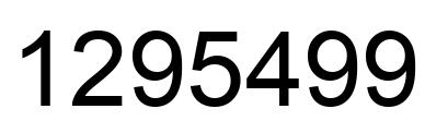 Number 1295499 black image