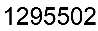 Number 1295502 black image