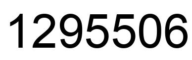 Number 1295506 black image